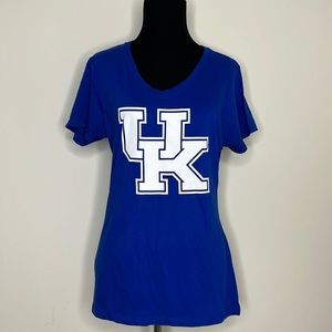 FANATICS Royal Blue University of Kentucky V-Neck T-Shirt S